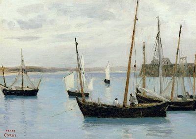 Granville, Fishing Boats, n. 1860 tekijältä Jean Baptiste Camille Corot